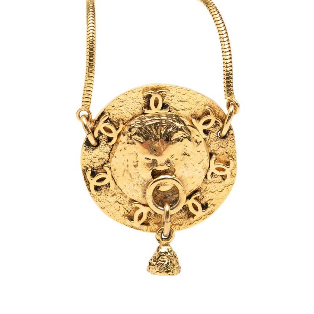 CHANEL Gold Logo Necklace